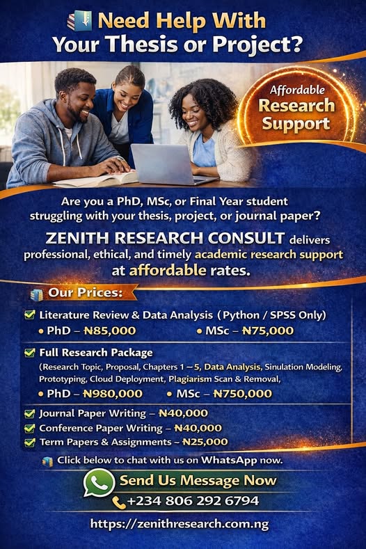 Zenith Research Consult Research Flyer
